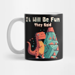 Indoor Rock Climbing Boulderer Bouldering Dinosaur Climber Mug